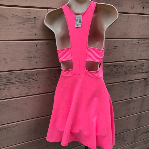 NWT American Eagle Hot Pink Skater Dress XS - Picture 2 of 4